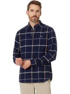 Мужская Повседневная рубашка Vineyard Vines Flannel Plaid Whale Vineyard Vines