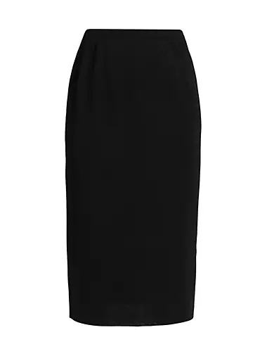 Straight Knit Midi-Skirt Ming Wang