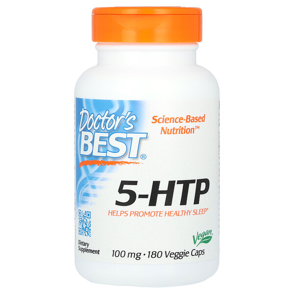 5-HTP 100 мг - 180 растительных капсул - Doctor's Best Doctor's Best