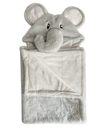 Snoogie Boo Ультрамягкое детское полотенце с капюшоном из искусственного меха, 30 x 36 дюймов Happycare Textiles