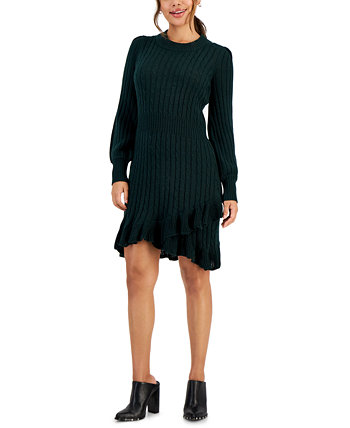 Миниатюрное платье-свитер с оборками и косами Taylor