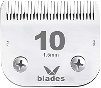 Ceramic Blade Dog Grooming Detachable Compatible with Andis Hair Clippers (#10:1/16"(1.5mm)) Vetmor