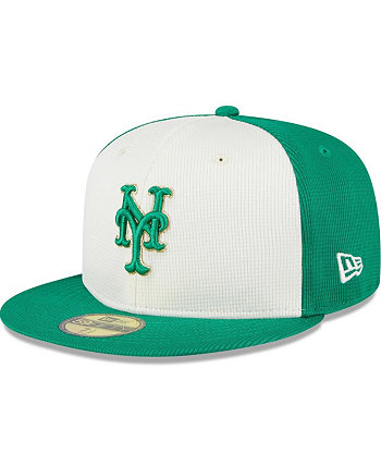 Men's White/Green New York Mets 2024 St. Patrick's Day 59FIFTY Fitted Hat New Era