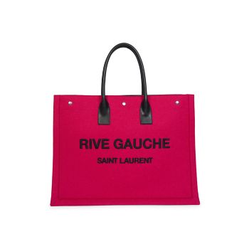Большая шерстяная сумка-тоут Rive Gauche Saint Laurent