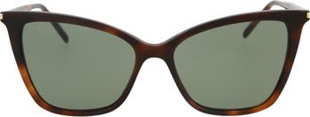 Солнцезащитные очки «кошачий глаз» 55 мм Saint Laurent