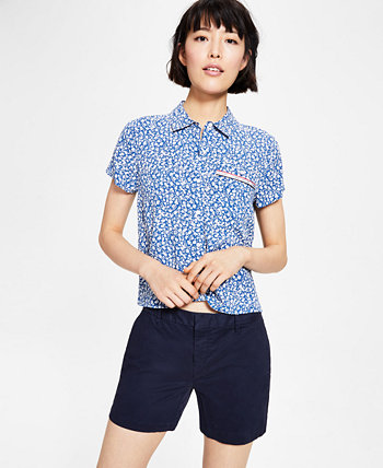 Женская рубашка с цветочным принтом на пуговицах Tommy Jeans