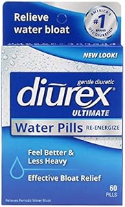 Diurex Ultimate Re-Energizing Water Pills - Maximum Strength Diuretic - Relieve Water Bloat (Packaging May Vary) 60 Count Diurex