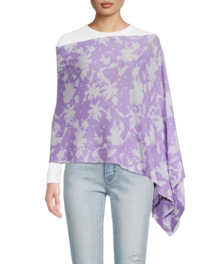 Floral Cashmere Poncho In2 by in Cashmere