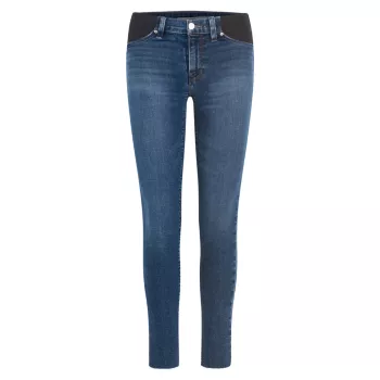 Укороченные джинсы Nico Super Skinny для беременных Hudson Jeans