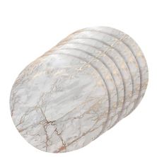 Dainty Home Marble Cork 15&#34; Round  Placemats Set Of 6 Dainty Home