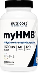 Nutricost myHMB Capsules 1,500MG Calcium HMB Per Serving, 60 Capsules, 20 Servings - Performance Line, Calcium B-Hydroxy B-Methylbutyrate Monohydrate Nutricost