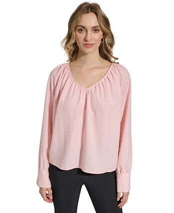 Женская блузка с v-образным вырезом и длинными рукавами Calvin Klein