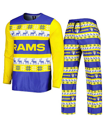 Мужской пижамный комплект Royal Los Angeles Rams Team Ugly FOCO