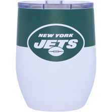 New York Jets 16oz. Colorblock Stainless Steel Curved Tumbler Unbranded