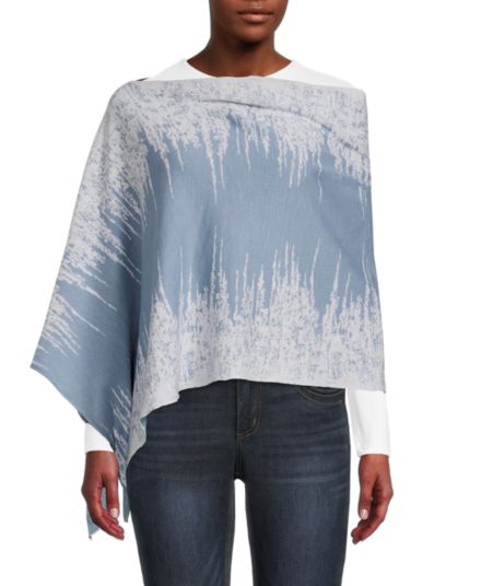 Linen Blend Poncho In2 by in Cashmere