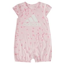 Baby Girl adidas Allover Hearts Print Shortie Romper Adidas