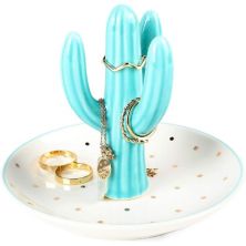Керамический держатель кольца Okuna Outpost Cactus, блюдо для ювелирных изделий (4,6 x 3,9 дюйма) Okuna Outpost