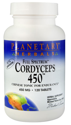 Planetary Herbals Full Spectrum™ Cordyceps 450™ — 450 мг — 120 таблеток Planetary Herbals
