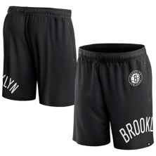 Men's Fanatics Branded Black Brooklyn Nets Free Throw Mesh Shorts Fanatics