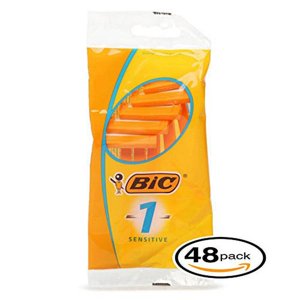 BIC Sensitive Single Blade Shaver (48 Count, Sensitive) BIC