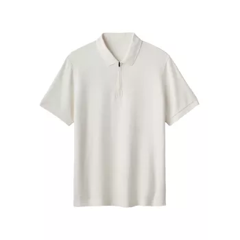 Рубашка-поло из махровой ткани с молнией в четверть RHONE