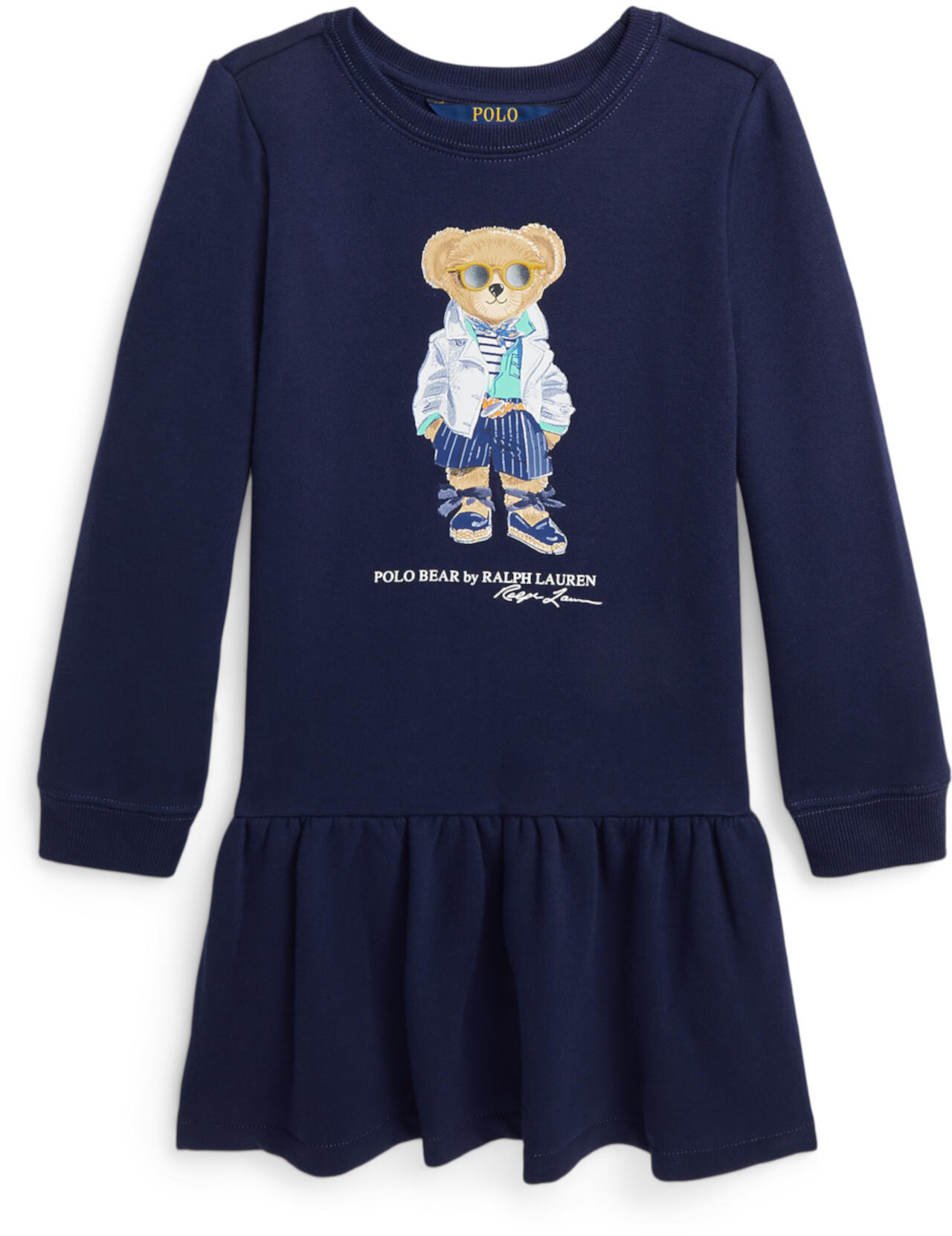 Флисовое платье Polo Bear (для малышей/маленьких детей) Polo Ralph Lauren