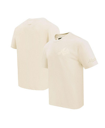 Мужская кремовая футболка нейтрального цвета с заниженными плечами Atlanta Braves CJ Pro Standard