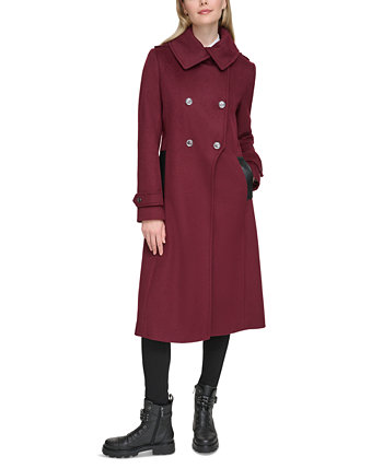 Женское пальто с отделкой из искусственной кожи Karl Lagerfeld Paris