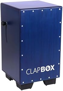 Flow Graphic Cajon Walnut wood (H:50 W:30 L:30) - 3 Internal Snares (Beige) Clapbox