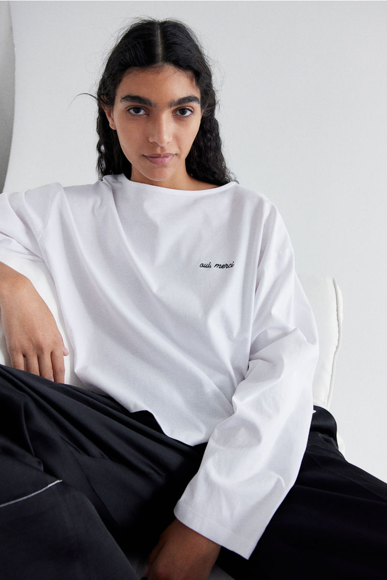 Oversized Boat-neck Top H&M