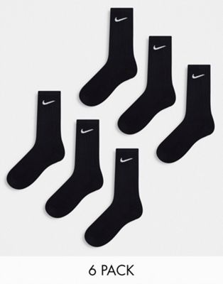 Шесть пар черных носков с мягкой подкладкой Nike Training Everyday Cushioned Nike