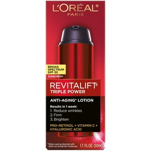 L'Oreal Paris Revitalift Broad Spectrum Face Sunscreen Reduces Wrinkles, SPF 30, 1.7 oz L'Oréal Paris