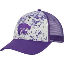 Men's Colosseum Gray/Purple Kansas State Wildcats Love Fern Trucker Snapback Hat Colosseum