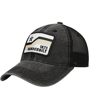 Men's Black Vanderbilt Commodores Sun & Bars Dashboard Trucker Snapback Hat Legacy Athletic