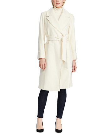 Женское пальто с запахом и поясом из смесовой шерсти LAUREN Ralph Lauren