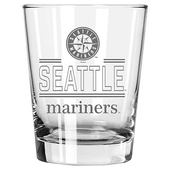 Стеклянный бокал 15oz с логотипом Seattle Mariners, подходящий для двойных коктейлей Old Fashioned, безопасный для мытья в посудомоечной машине The Memory Company