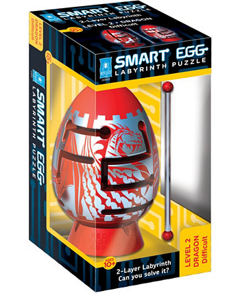 Смарт яйцо 2-слойная головоломка лабиринт - красный дракон, сложный BePuzzled