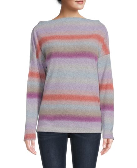 Полосатый свитер с эффектом «омбре» Renee C.