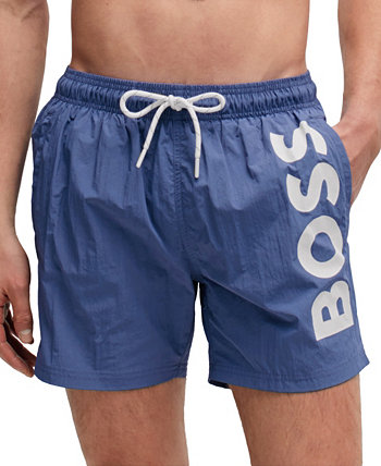 Мужские быстросохнущие шорты для плавания с большим логотипом BOSS