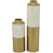 CosmoLiving от Cosmopolitan Honeycomb Декоративная ваза для декора пола, набор из 2 предметов CosmoLiving