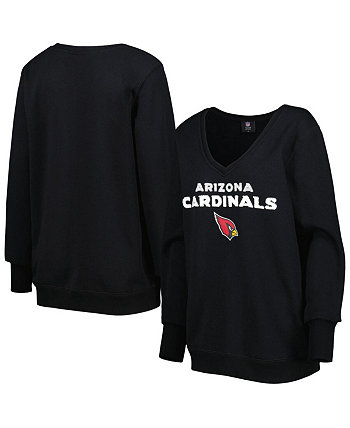 Женский черный пуловер с v-образным вырезом и пайетками Arizona Cardinals Cuce