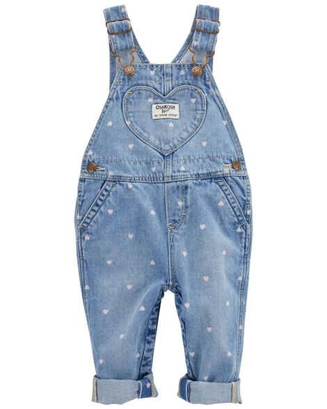 Детские Комбинезоны Carter's Baby Heart-Print Knit Denim Carter's