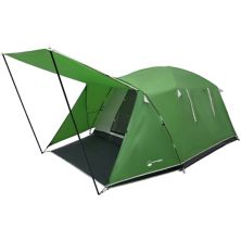 Wakeman Outdoors 4 Person Camping Tent with Attached Porch Canopy & Carrying Bag Wakeman Outdoors