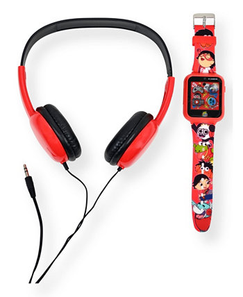 Интерактивные смарт-часы Ryan's World унисекс для детей, 26 игр, мультисиликоновый ремешок, наушники-вкладыши, 40 мм Nickelodeon