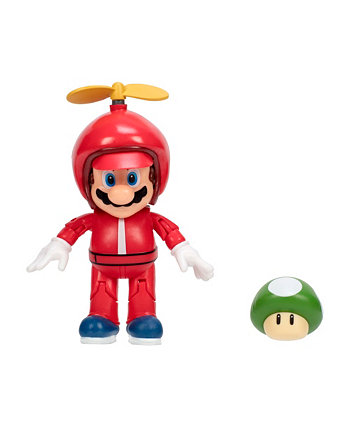 4-дюймовая фигурка - пропеллер Марио с зеленым грибом Super Mario
