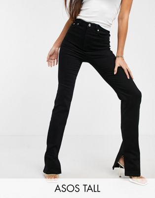 Черные расклешенные джинсы с высокой посадкой ASOS DESIGN Tall Y2K ASOS Tall