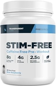 PreSeries Stim-Free - Премиум предтренировочный порошок без кофеина с бета-аланином и цитруллином 30 порций Transparent Labs