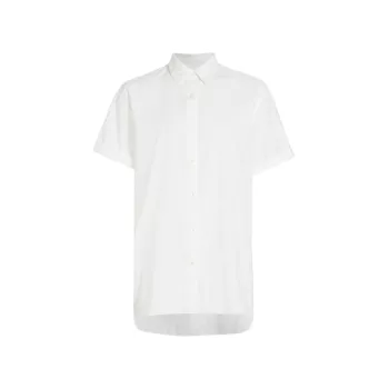 Alban Cotton Poplin Short-Sleeve Shirt NILI LOTAN