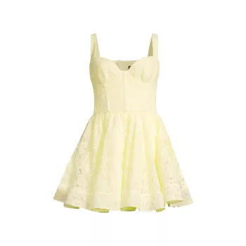 Кружевное мини-платье-бюстье Lotus Bardot