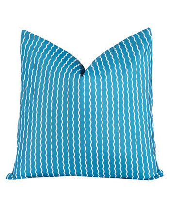 Дизайнерская декоративная подушка Serpentine Stripe Cerulean 20 дюймов Crayola